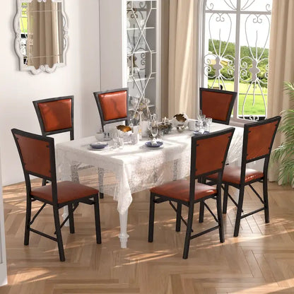 VECELO Folding Dining Chairs Set of 2/4/6 with Cushion Parson Classic Upholstered Folding Chairs,Modern 33 Parson Chairs