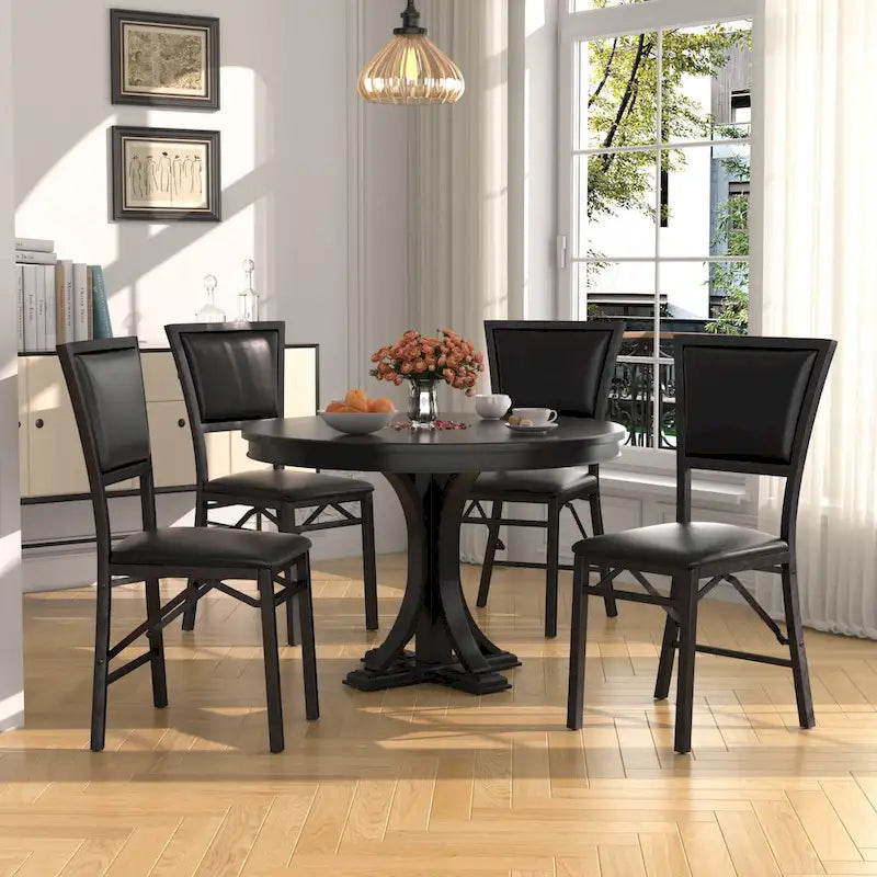 VECELO Folding Dining Chairs Set of 2/4/6 with Cushion Parson Classic Upholstered Folding Chairs,Modern 33 Parson Chairs