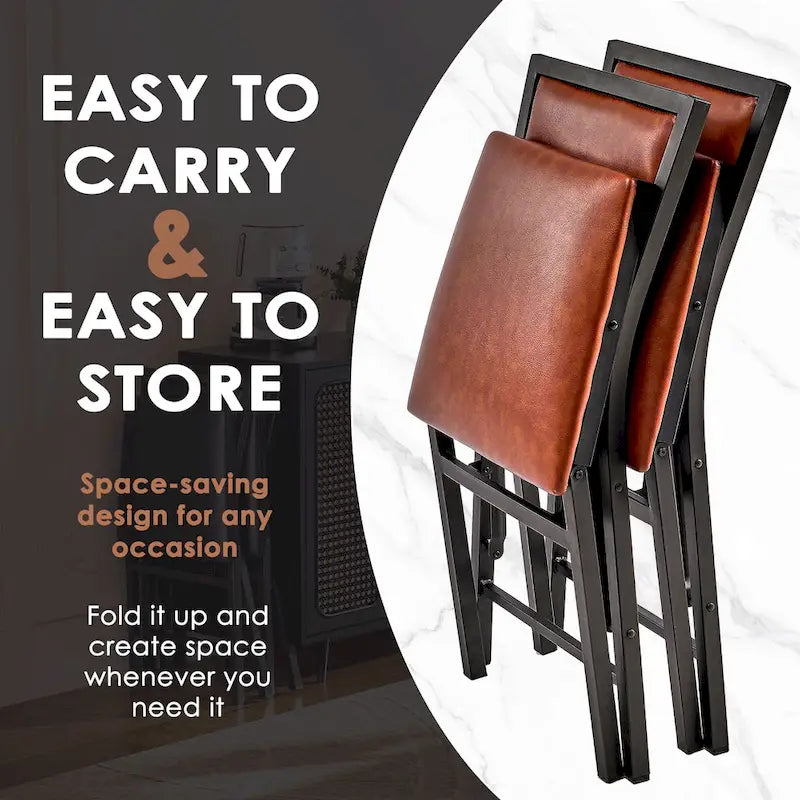 VECELO Folding Dining Chairs Set of 2/4/6 with Cushion Parson Classic Upholstered Folding Chairs,Modern 33 Parson Chairs