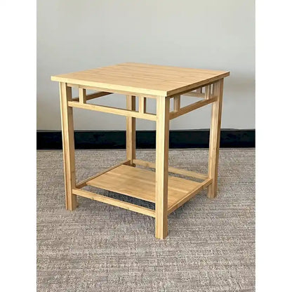 Zen End Table with Shelf in Natural