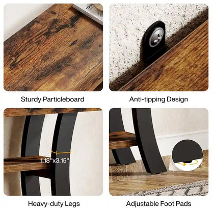 41 Entryway Console Table with Storage Shelves