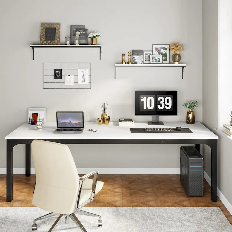 78.7 inches Extra Long Computer Desk 2 Person, Wide Double Office Writing Workstation