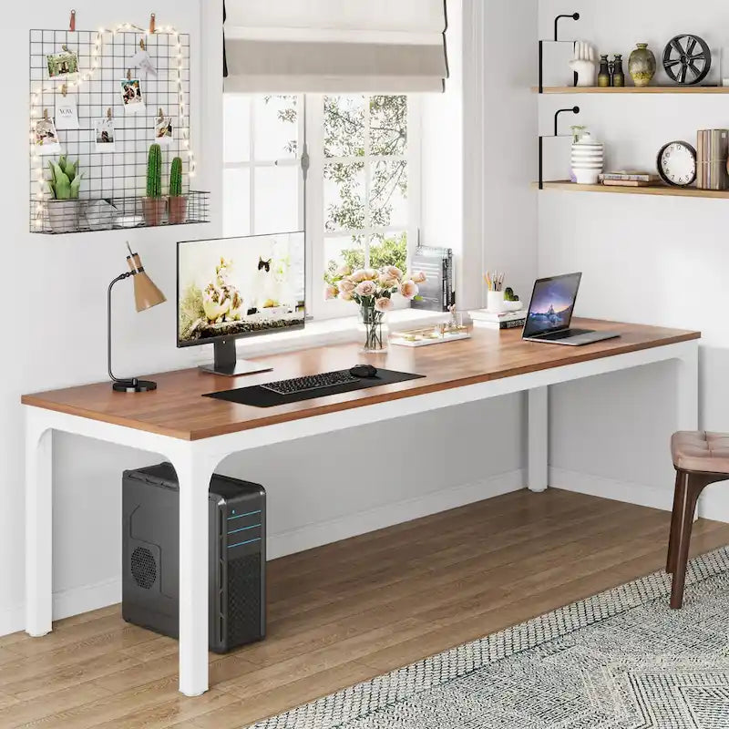 78.7 inches Extra Long Computer Desk 2 Person, Wide Double Office Writing Workstation
