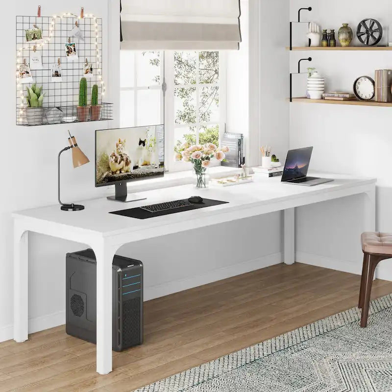 78.7 inches Extra Long Computer Desk 2 Person, Wide Double Office Writing Workstation