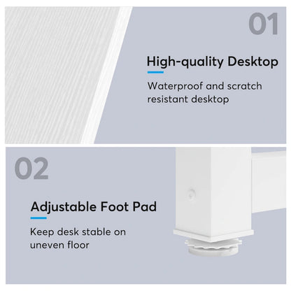 78.7 inches Extra Long Computer Desk 2 Person, Wide Double Office Writing Workstation