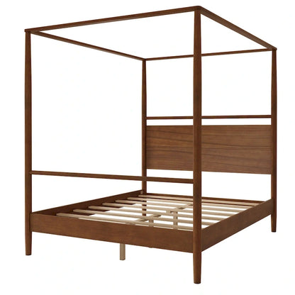 Modern Heritage Solid Wood Canopy Platform Bed by Harper&Bright Designs