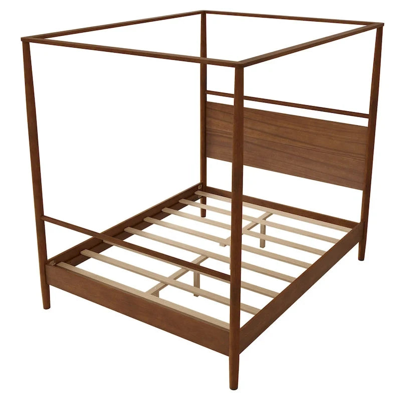 Modern Heritage Solid Wood Canopy Platform Bed by Harper&Bright Designs
