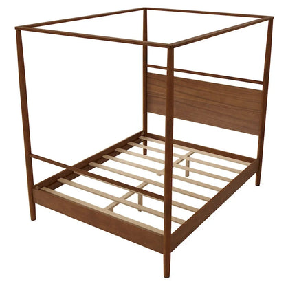 Modern Heritage Solid Wood Canopy Platform Bed by Harper&Bright Designs