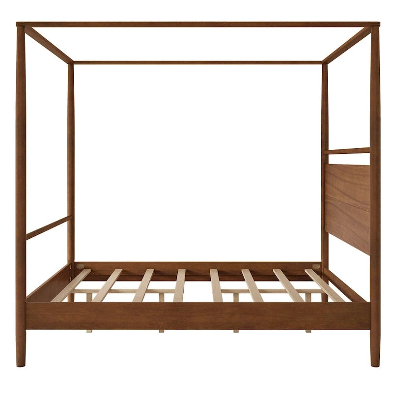 Modern Heritage Solid Wood Canopy Platform Bed by Harper&Bright Designs