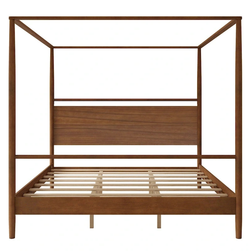 Modern Heritage Solid Wood Canopy Platform Bed by Harper&Bright Designs