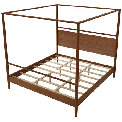 Modern Heritage Solid Wood Canopy Platform Bed by Harper&Bright Designs
