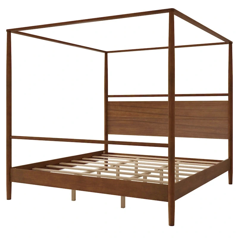 Modern Heritage Solid Wood Canopy Platform Bed by Harper&Bright Designs