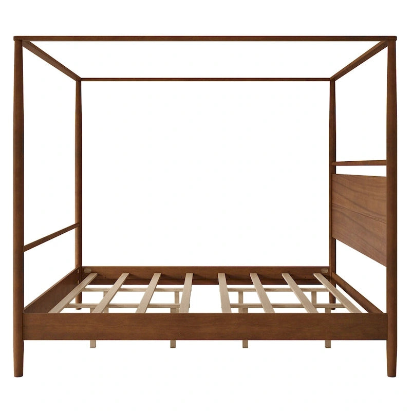 Modern Heritage Solid Wood Canopy Platform Bed by Harper&Bright Designs