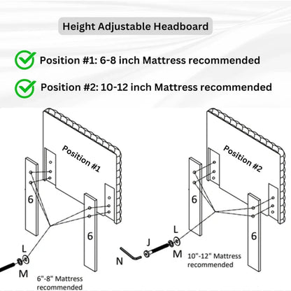 Twin Size Platform Bed with Adjustable Headboard And withe Dove Luxury Fabric