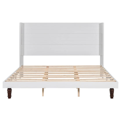 King Size Platform Bed Elegant High Headboard Bed Comfortable High Back Design