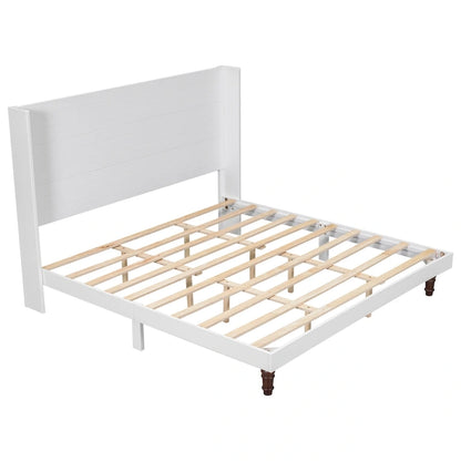 King Size Platform Bed Elegant High Headboard Bed Comfortable High Back Design