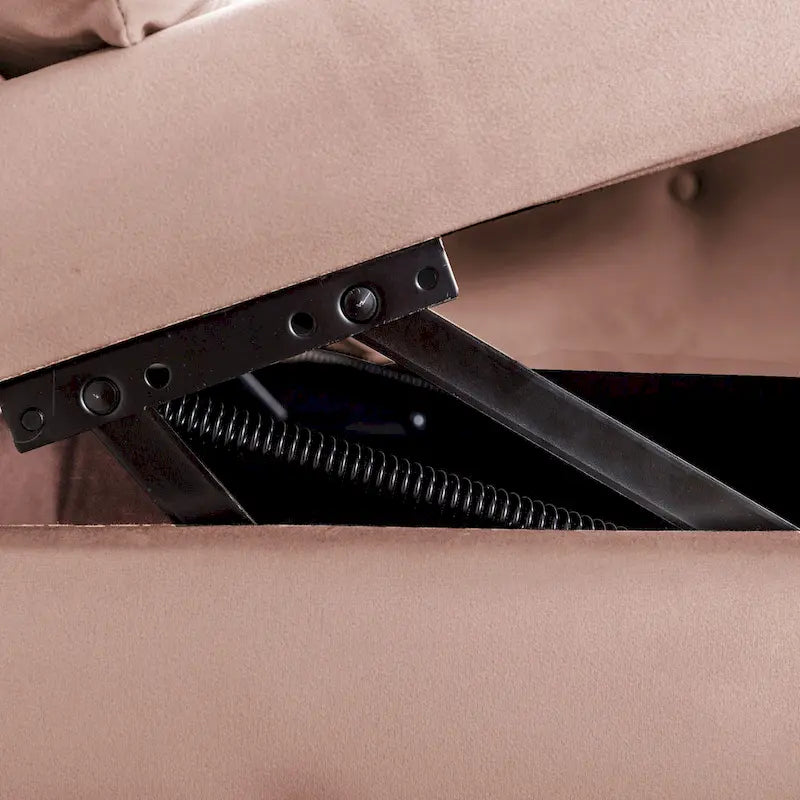 Pink 58.26 Velvet Button Tufted Chaise Lounge Chair