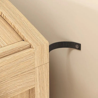 71 Tall Arched 5-Tier Shoe Cabinet with Doors - Natural