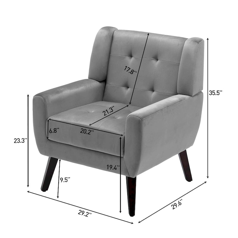 Tufted Arm Chair Upholstered Lounge Chair