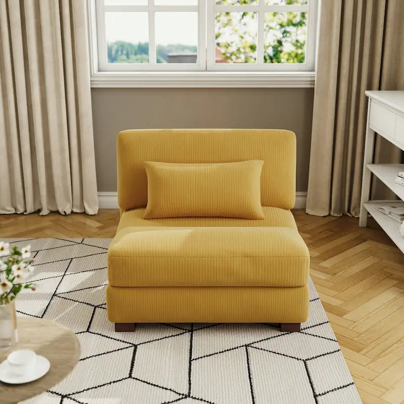 Modern Upholstered Armless Chair Accent Chair