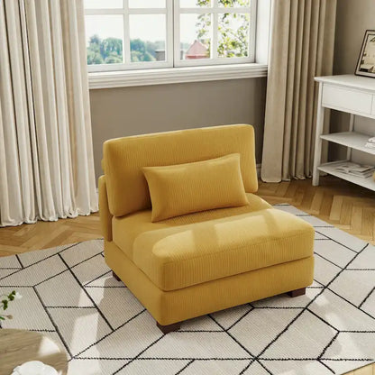 Modern Upholstered Armless Chair Accent Chair