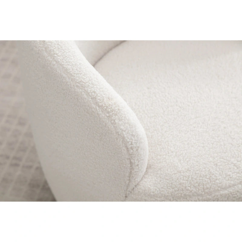 Teddy Fabric Swivel Accent Barrel Chair