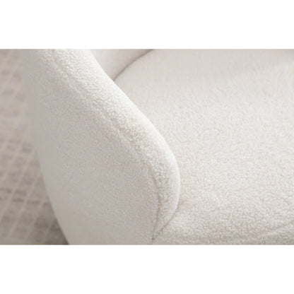 Teddy Fabric Swivel Accent Barrel Chair