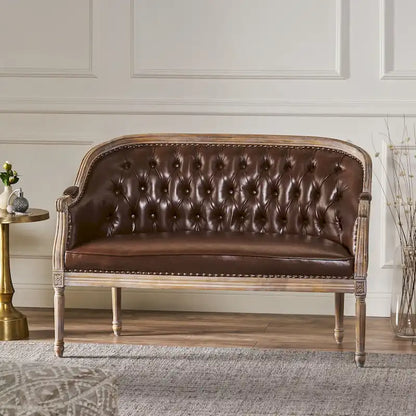 Faye Tufted Upholstered Loveseat by Christopher Knight Home