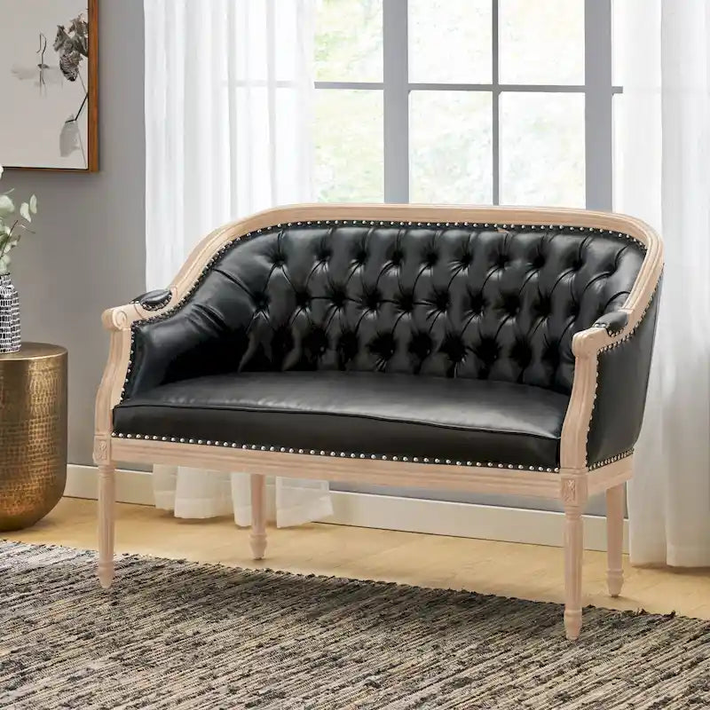 Faye Tufted Upholstered Loveseat by Christopher Knight Home