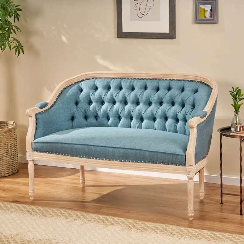 Faye Tufted Upholstered Loveseat by Christopher Knight Home