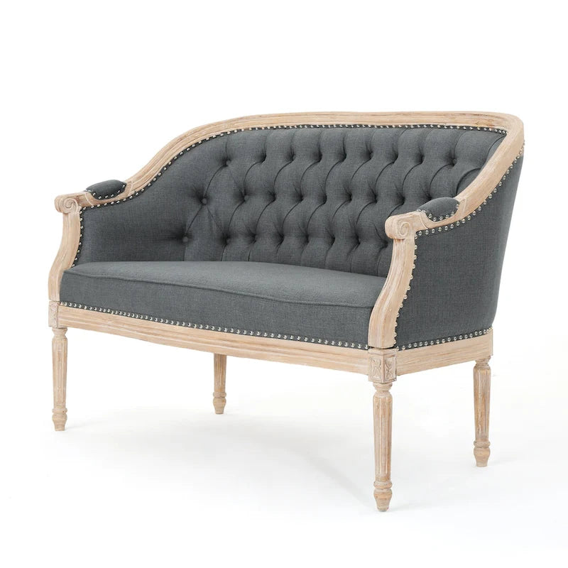 Faye Tufted Upholstered Loveseat by Christopher Knight Home