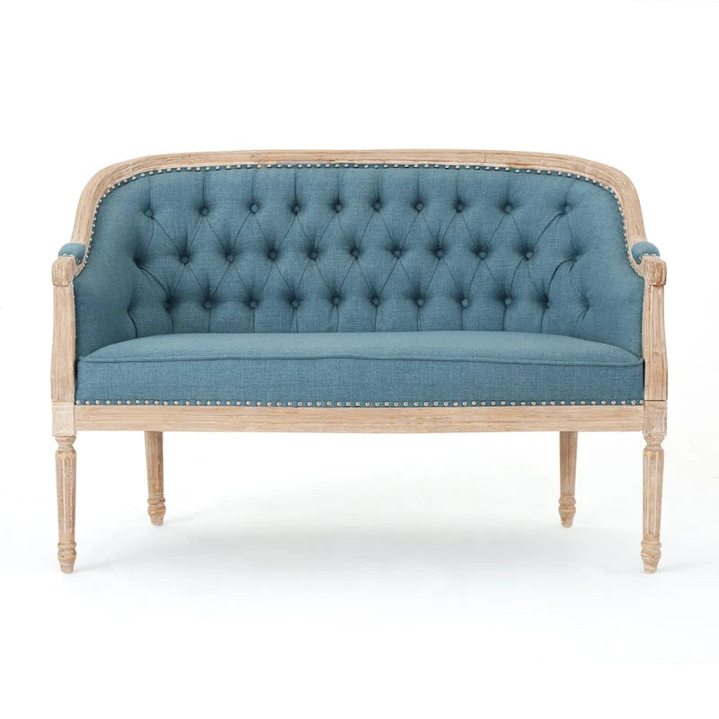 Faye Tufted Upholstered Loveseat by Christopher Knight Home