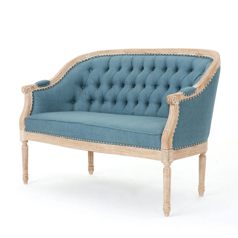 Faye Tufted Upholstered Loveseat by Christopher Knight Home