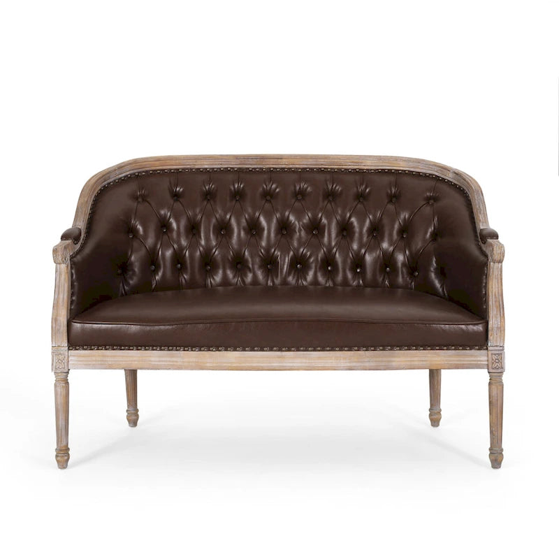 Faye Tufted Upholstered Loveseat by Christopher Knight Home