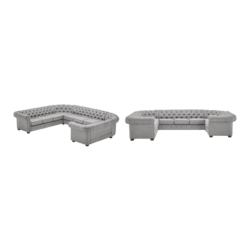Gdansk 10-Seat U-Shaped Chesterfield Sectional Sofa