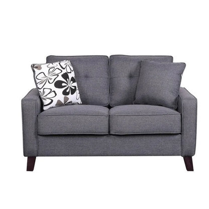 Lillana Linen Upholstered Tufted Loveseat