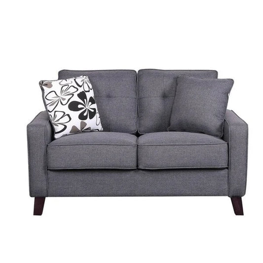 Lillana Linen Upholstered Tufted Loveseat