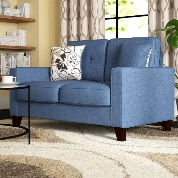 Lillana Linen Upholstered Tufted Loveseat