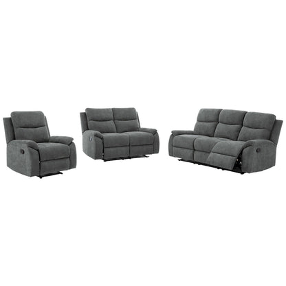 Ronald Transitional Faux Leather Reclining Living Room Sofa Set