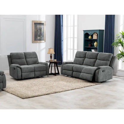 Ronald Transitional Faux Leather Reclining Living Room Sofa Set