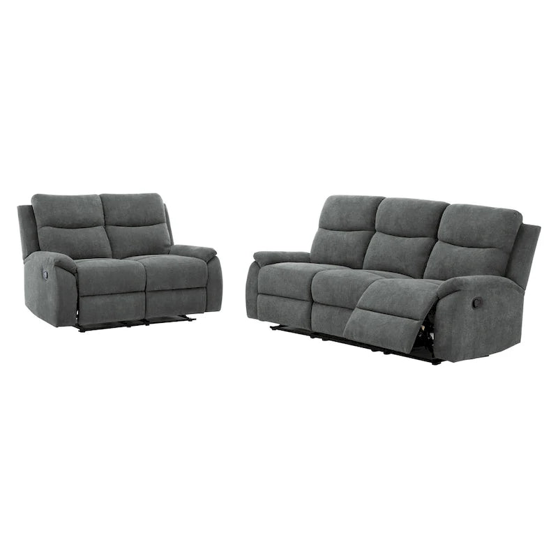 Ronald Transitional Faux Leather Reclining Living Room Sofa Set