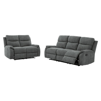 Ronald Transitional Faux Leather Reclining Living Room Sofa Set