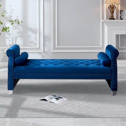Tiffiany Luxury Tufted Velvet Upholstered Extra Long Bed Bench