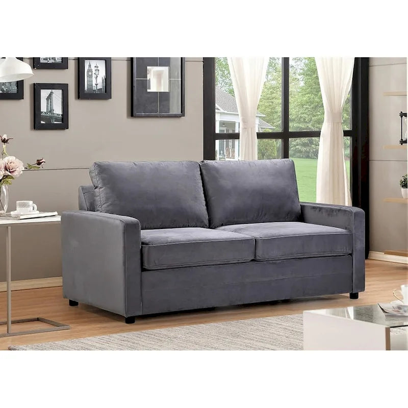 US Pride Furniture Knightsville Velvet 70 inch Square Arms Sofa Bed