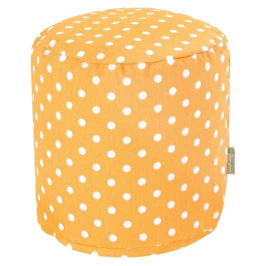 Majestic Home Goods Ikat Dot Indoor / Outdoor Ottoman Pouf 16 L x 16 W x 17 H