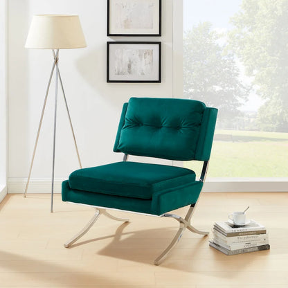 Art Leon Modern and Comfortable Velvet Armless Accent Chair