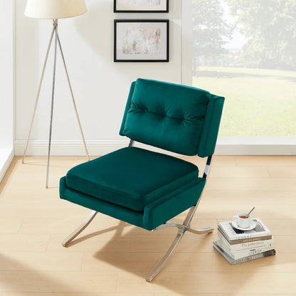 Art Leon Modern and Comfortable Velvet Armless Accent Chair