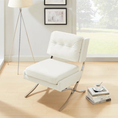 Art Leon Modern and Comfortable Velvet Armless Accent Chair