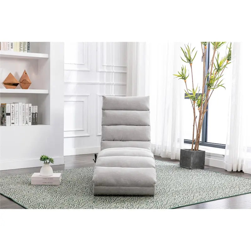 Linen Chaise Lounge Indoor Chair