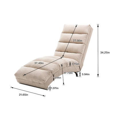Linen Chaise Lounge Indoor Chair